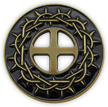 Crown of Thorns Coin, Bulk Pack of 3, by His Stripes We are Healed, Isaiah 53:5 Gift, Pocket Token of Healing and Protection, Collectible Challenge Coin for Easter, Sobriety & Recovery Chip