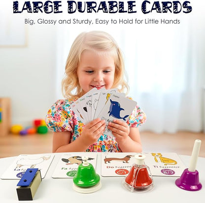 MINIARTIS Musical Flash Cards for Kids | Learning Notes Reading | Educational Color Coded Music Note Theory Flashcards for Beginning Students | Large Size Cards