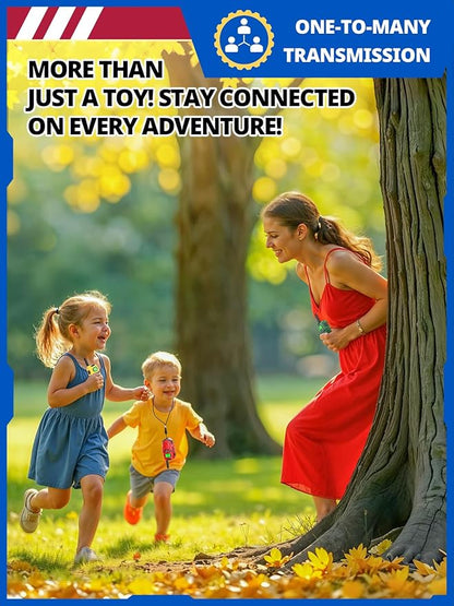 Walkie Talkies Toys for Kids Rechargeable, Long Range 2 Way Radio, Outdoor Beach Camping Road Trip Role Play Toys for 3 4 5 8-12 Year Old Boys Birthday Xmas Gift for Kids, 3 Pack