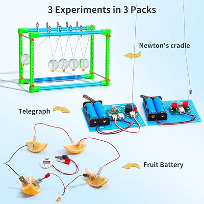 4 Set STEM Science Kits for Kids Age 8-12, 7-in-1 Science Experiments Crafts Projects Electric Motor Building Kit 8-10 9-12, STEM Toys for 6 7 8 9 10 11 13 Year Old Boys Girls Classroom Activity Gift