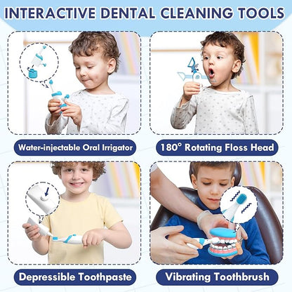 Lehoo Castle Doctor Kit for Toddlers 3-5, Kids Dentist Play Set, Toys for 4+ Year Old Girls Boys, Pretend Play for Toddlers 2-4, Kids Doctor Playset, Medical Kits for Boys 3+