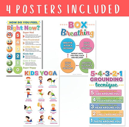 DeeDee's Workshop 4 Feelings Thermometer for Kids Posters