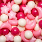 GOGOSO Ball Pit Balls Stars Moon Shapes Plastic Pitballs for Toddler Play Tent Baby Photo Props Kids Pool Water Toys Kiddie Pool Party Decor, Stars+Moons Balls,100PCS