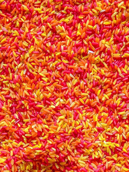 Sensory Bin Filler for Sensory Table - Colored Rice for Sensory Play (Fall)