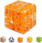 Large 3D Labyrinth Cube Puzzle, 3D Magic Cube Maze Ball Puzzle, Magic Cube Ball Dual-Use, Improve Spatial Recognition and Cultivate Logical Thinking for Adults Teens (Orange)