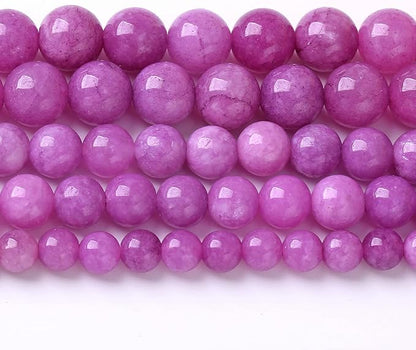 10MM 38PCS Purple Lepidolite Mica Stone Loose Beads for Jewelry Making DIY Bracelet Necklace