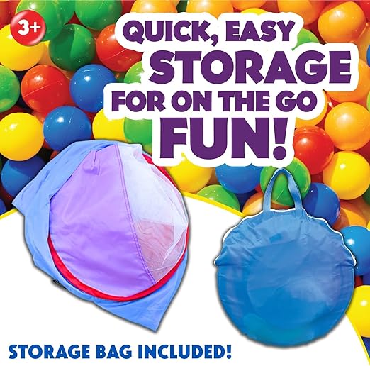 Hide and Slide 7pc Kids Ball Pit Play Tent and 20 Balls, Toddler Jungle Gym Play Tent Crawl Tunnel Toy for Babies Infant Children, Birthday Gift Girls Boys, Indoor Outdoor Gift, Portable Play Center