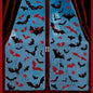 9 Sheets Halloween Window Stickers Clings Double-Sided Window Decals Black & Red Bats Designs Scary Blood Bat Windows Stickers for Spooky Halloween Party Supplies Glass Decoration