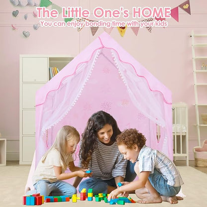 Kids Tent Toddler Playhouse for Boys Girls,Large and Foldable Kids Playtents with Windows,Portable and Lightweight Play Tent Indoor&Outdoor Gift for Children