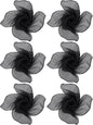 Boao 6 Pieces Chiffon Scarf 1950s Square Neck Head Scarfs Vintage Soft Polyester for Women Lady