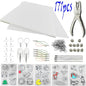 AncBace Heat Shrink Plastic Sheets Shrink Film Papers Kit Patterned Sheets Frosted Shrink Paper Sheet 171 PCS DIY Ornaments Keychains Making for Creative Art and Craft (8 x 5.7inch)
