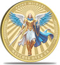 Saint Michael Watches Over Us Challenge Coin – Zinc Alloy Commemorative Coin – 3D Engraved Pocket Token Medallion for Collectors – Veterans Law Enforcement Military Police First Responder Gift