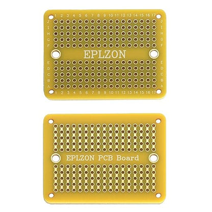 Solderable Breadboard Mini PCB Board Gold-Plated Solder Breadboard for DIY Electronics Projects Apply to Soldering Projects 2.0"x1.5" Mixed Color(Pack of 10 Pcs,Yellow)