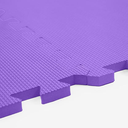 FlooringInc's 1/2" Soft Non-Toxic Baby Play Mat, Toddler Playmat, Colorful Puzzle PlayMat, Floor Mats for Kids & Babies, EVA Foam Interlocking Tiles for Nursery & Playroom | Purple, 12 Tiles, 48 Sq/Ft