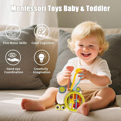 Activity Cube Baby Toys Montessori Learning Sensory Educational Toys for Toddlers 18-48 Months Educational Learning Activities, Busy Cube Activity Table for 1 Year Old (Green)
