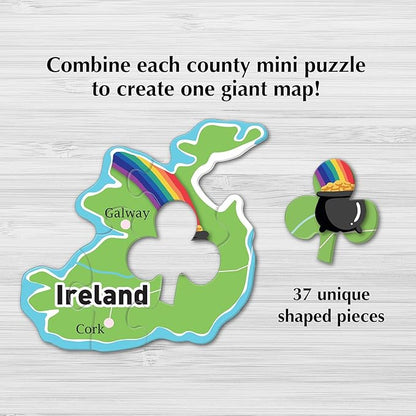 Re-marks Map of Europe Deluxe Jigsaw Puzzle with Whimsy Pieces - All Ages