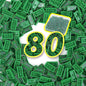 MALEKO Money Tiles Bank Bill Accessories, 80 Pieces 100-Dollar Green 1x2 Tiles, Bulk Building Toy Parts, Compatible with All Major Brands