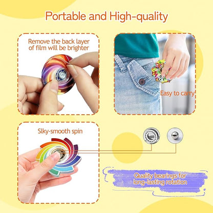 40 Pack Fidget Spinner Toys,Party Favors Supplies Birthday Gifts Goodie Bags Stuffers for Kids Adults,Sensory Toys for Boys Girls Anxiety ADHD Stress Relief,Carnival Treasure Box Toy Classroom Prizes