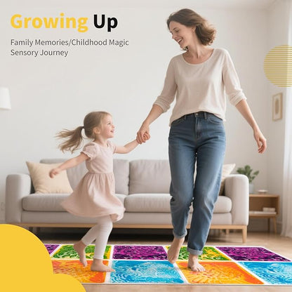 Liquid Motion Floor Tiles - Interactive Sensory Play Mats for Kids, Non-Slip Educational Toy with Dynamic Visual Effects, Ideal for Home, Classroom & Therapy
