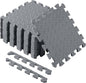 Shihanee 16 Pcs Foam Floor Baby Tiles 11.81 x 11.81 inches Foam Floor Mats Play Mats Bulk with Borders Interlocking for Kids Baby Playroom Nursery Gym（Gray）