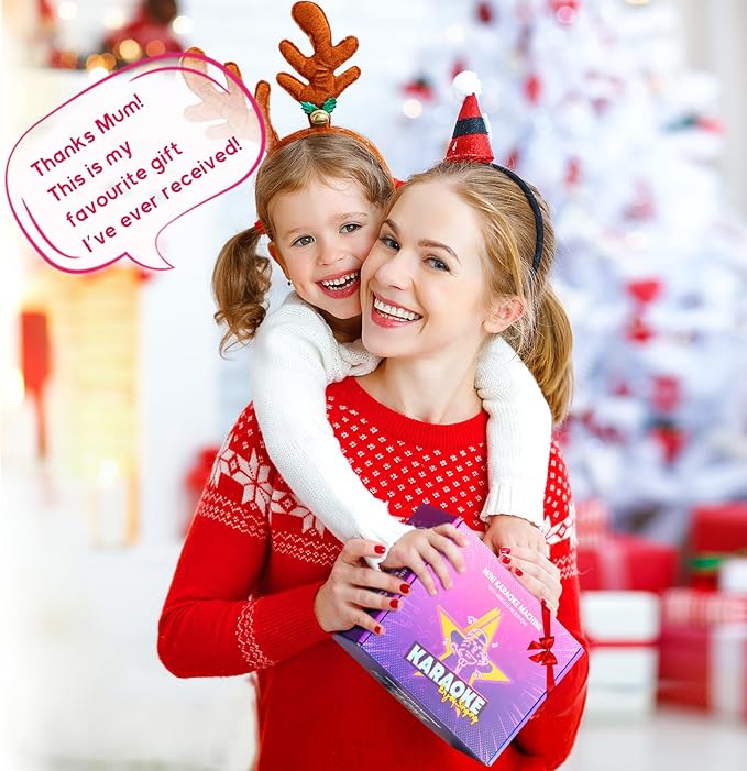 Mini Karaoke Machine for Kids Adults, Portable Bluetooth Speaker with 2 Wireless Microphones, Most Popular Toys Birthday Gifts for Girls 4, 5, 6, 7, 8, 9, 10, 11, 12+ Years Old Toddler Teens（Rose）