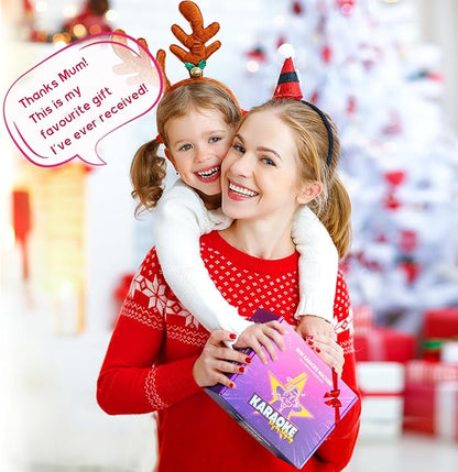 Mini Karaoke Machine for Kids Adults, Portable Bluetooth Speaker with 2 Wireless Microphones, Most Popular Toys Birthday Gifts for Girls 4, 5, 6, 7, 8, 9, 10, 11, 12+ Years Old Toddler Teens（Rose）