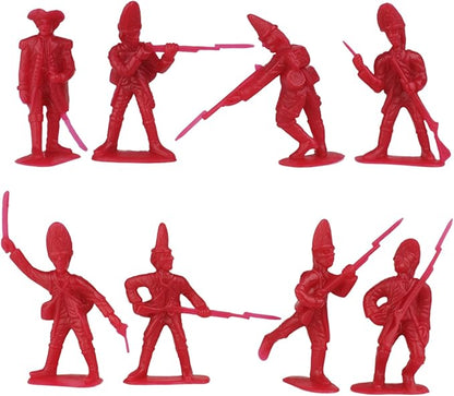 BMC Revolutionary War Plastic Army Men - 34 British, American, French Soldiers