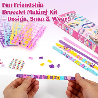 Bcsgj DIY Friendship Bracelet Making Kit for Girls, Jewelry Making kit for Girls,Sticker Bracelet, Bracelet Making kit Birthday Gift for Ages 5 6 7 8-12