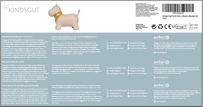 Kindsgut Bouncy Animal Hopper Hippo for Children, Designed in Germany, Playful and Modern Colors, air Pump Included, Indoors and Outdoors