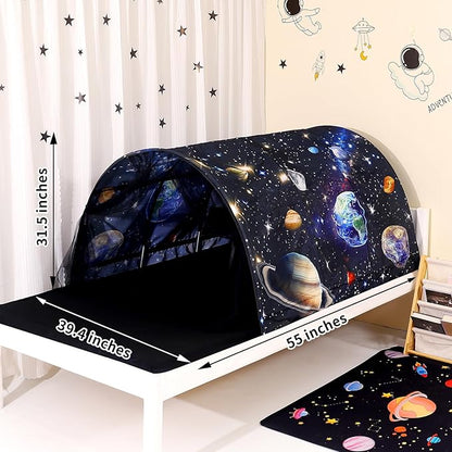 Bed Tent for Kids Lucky Castle Bed Tent Foldable Play House for Children Play Tents for Girls Boys Sleeping Canopy Playhouse