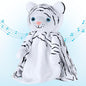 Love By Emi Baby Music Lovey White Tiger, Baby Sleep Soother for Crib & Cuddle Bedtime, White Noise with a Heartbeat & Lullaby, Plush Sound Machine Toy, Stuffed Animal for Newborns, Infants & Toddlers