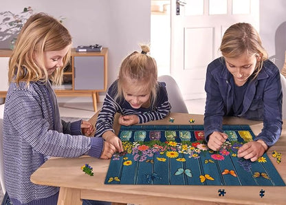 Wildflower Puzzles for Adults 1000 Pieces, Colorful Flower Garden Jigsaw Puzzles, Nature Butterfly Floral Vase Puzzle