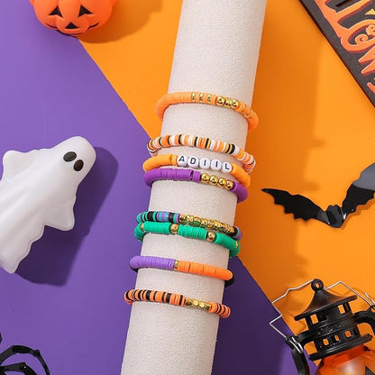 ADIIL 7200pcs Clay Beads Bracelet Making Kit, 6mm Polymer Heishi Beads for Jewelry Making, Friendship Bracelet Kit Birthday Gift for Adults Halloween