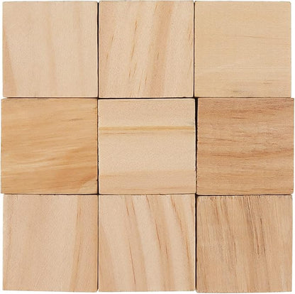 300 PCS 1 Inch Natural Wood Blocks, Unfinished Wood Cubes, Bulk Small Square Wooden Blocks for Crafts and DIY Projects