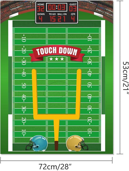 FEPITO Pin The Football Game for Kids, Birthday Party Game with 24 Pcs Football Stickers for Party Decorations