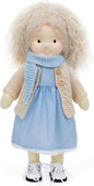 BlissfulPixie Handmade Waldorf Doll- Florke 12", Soft Girl Rag Doll with Cute Stuffed Plush, Ideal First Doll for Babies & Toddlers