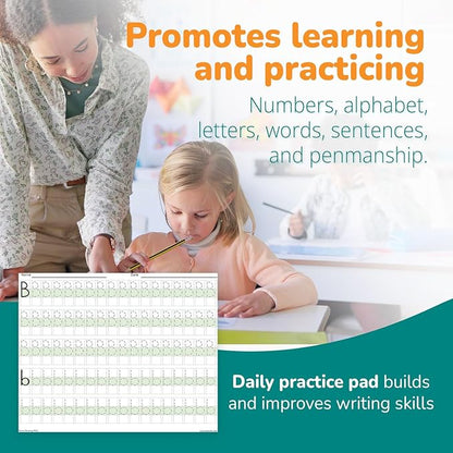 Channie's Easy Peasy Alphabet Tracing Book for Kids Ages 3-5, Pre K & Kindergarten Writing Workbook for Handwriting & Tracing, Effective Alphabet Practice With Color-Coded Blocks