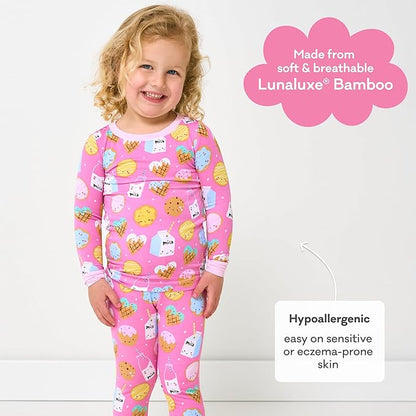 Little Sleepies Two-Piece Pajama Set for Boys & Girls, Soft Viscose from Bamboo Toddler Pajamas for Kids, Family Matching PJs