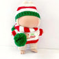 Christmas 17cm Doll Clothes Set(No Doll), Hat & Overalls Set for 17cm Labubu Suit, Cute Cloth for Dress up Unique Style Dolls Outfit Stylish Clothes for Labubu (Christmas Sweater)