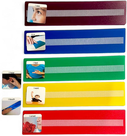 Smile4autism Large 2.5x10 ¼” Tools Perfect to Keep Your Loose Visual Picture Cards Organized. Autism, ABA, ADHD, Language & Apraxia Aspergers