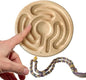 Mindful Breathing Boards with Guiding Book, Decorative Rope, Wooden Finger Maze for Learning Clam Down, Concentration, Stress Relief, Meditation, Home Decor