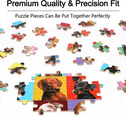 LELEMON Puzzles for Kids Ages 4-6,Dog Puzzle 100 Piece Puzzles for Kids Ages 4-8 in a Metal Box, Educational Kids Puzzles Jigsaw Puzzles 100 Piece Puzzle Games Puzzle Toys for Girls and Boys