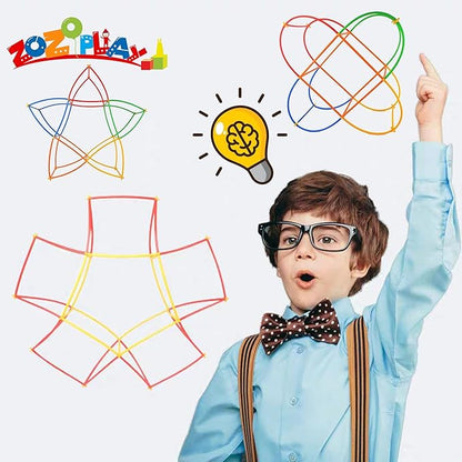 ZOZOPLAY Straw Constructor STEM Building Toys 800 Piece Straws and Connectors Building Sets Colorful Motor Skills Interlocking Plastic Engineering Toys Best Educational Toys Boy & Girl