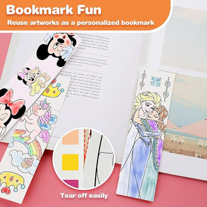 Paint with Water Coloring Books for Kids - 3 Pack, Pocket Mess Free Watercolor Painting Kit, Water Color Paint Set Arts and Crafts Gift for Girls Ages 4 5 6 7 8+, Travel Activity Toy