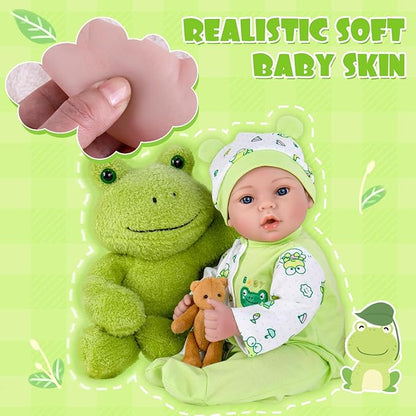 Aori Reborn Baby Dolls Boy Realistic 18 inches - Lifelike Newborn Babies That Look Real, Nice Gift Set for Kids, Parents-to-be, Grandparents