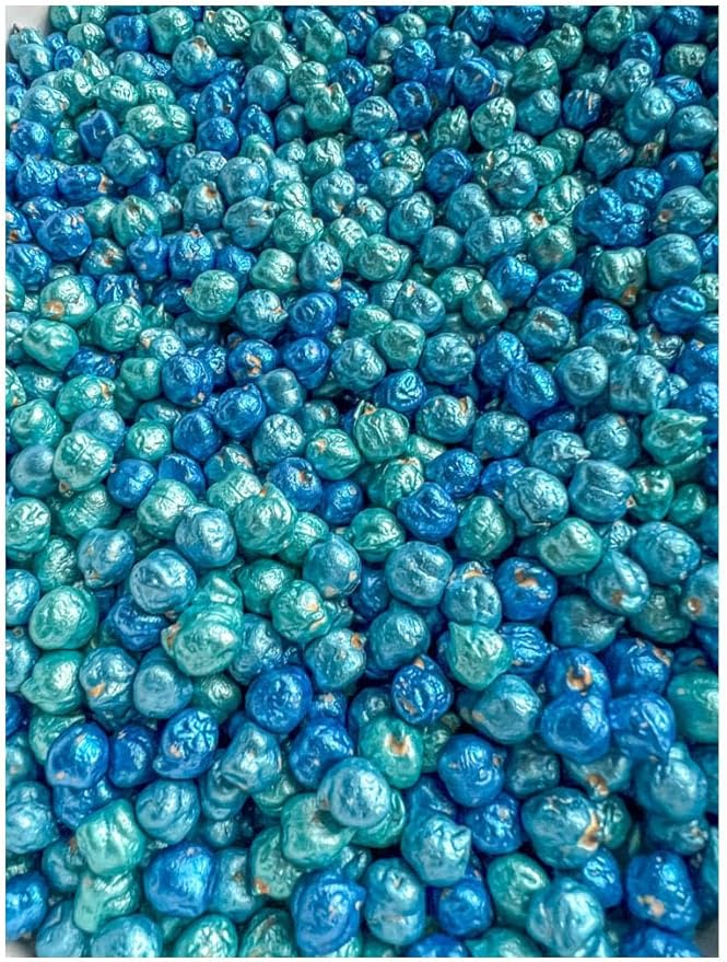 Colored Chickpeas for Sensory Play and Sensory Bins - Many Different Seasonal Colors (2 Cups, Ocean)