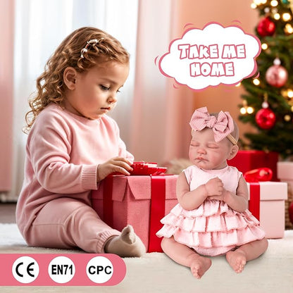 Aori Reborn Baby Dolls Realistic - Lifelike 20 Inches Newborn Baby Doll Girls with Poseable Limbs and Feeding Kit Included, Nice Gift for Kids 3+