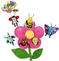 6pcs Insect Finger Puppets Bringing a Flowers House, Novelty Animals Toys Puppet for Kids, Storytelling Role-Playing Plush Finger Puppets Gifts for Boys and Girls