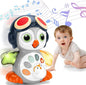 Crawling Musical Penguin Baby Toys with Music, Infant Tummy Time Toys for Babies 0 3 6 9 12-18 36 Months Newborn Devolopment Toddler Boy Girl Age 1 2 3 Year Old Christmas 1st Birthday Gifts