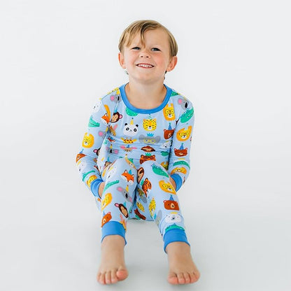 Little Sleepies Two-Piece Pajama Set for Boys & Girls, Soft Viscose from Bamboo Toddler Pajamas for Kids, Family Matching PJs